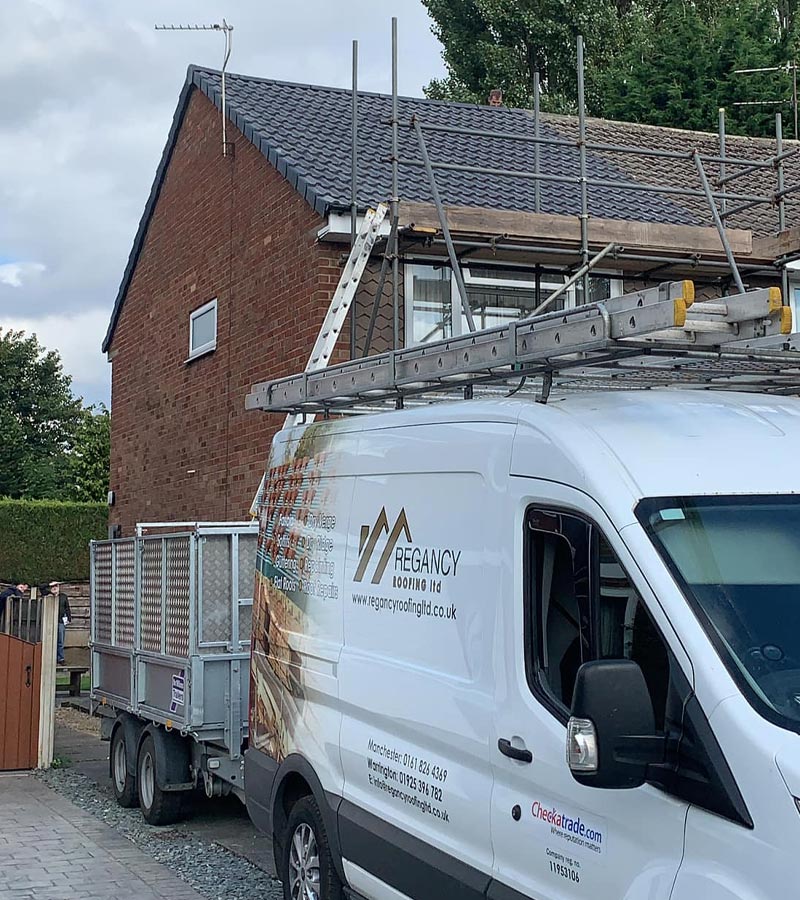 Roofline and gutter installation in Crewe by Regancy Roofing